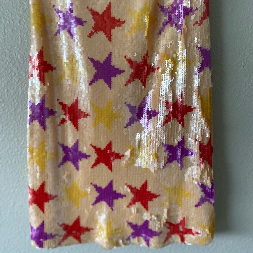 Star Sequin Square Neck Bodycon Mini Dress - Picture 4 of 6